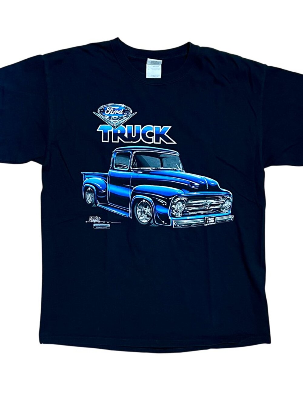 Ford Truck Vintage 1994 Hot Rod F100 Black Graphic T-Shirt, Men's Large